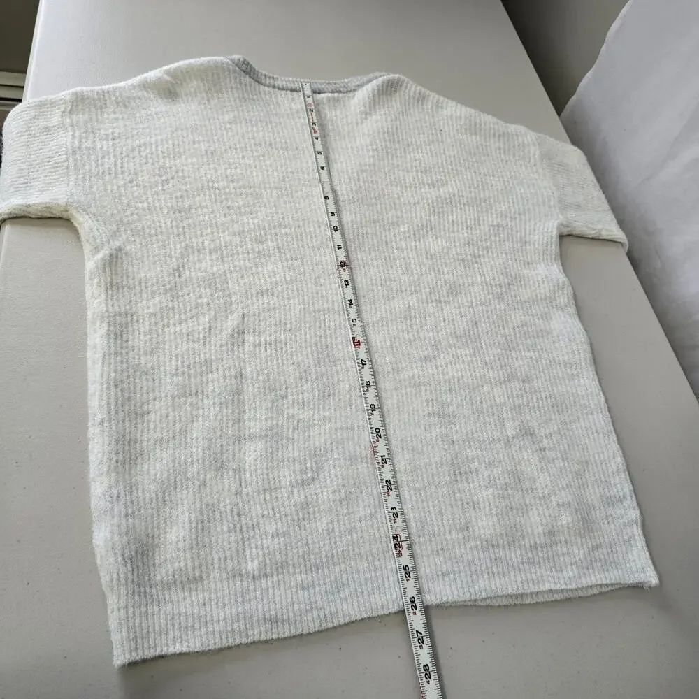 Pullover Knit Sweater Women's XL *** White Gray Heather